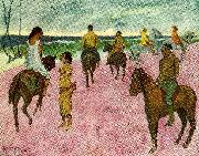 Paul Gauguin ryttare pa stranden Germany oil painting artist